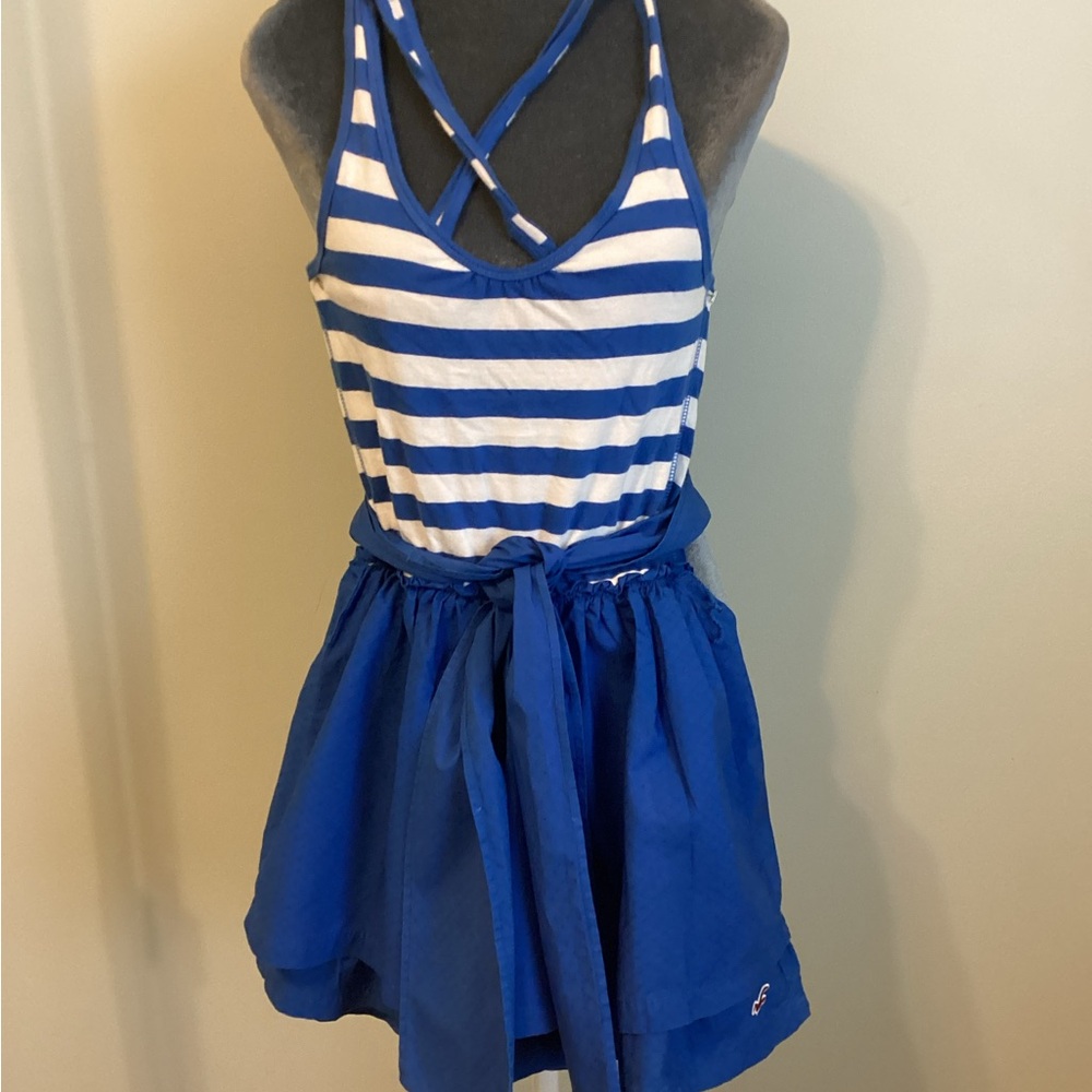 Hollister Blue and White Striped Dress